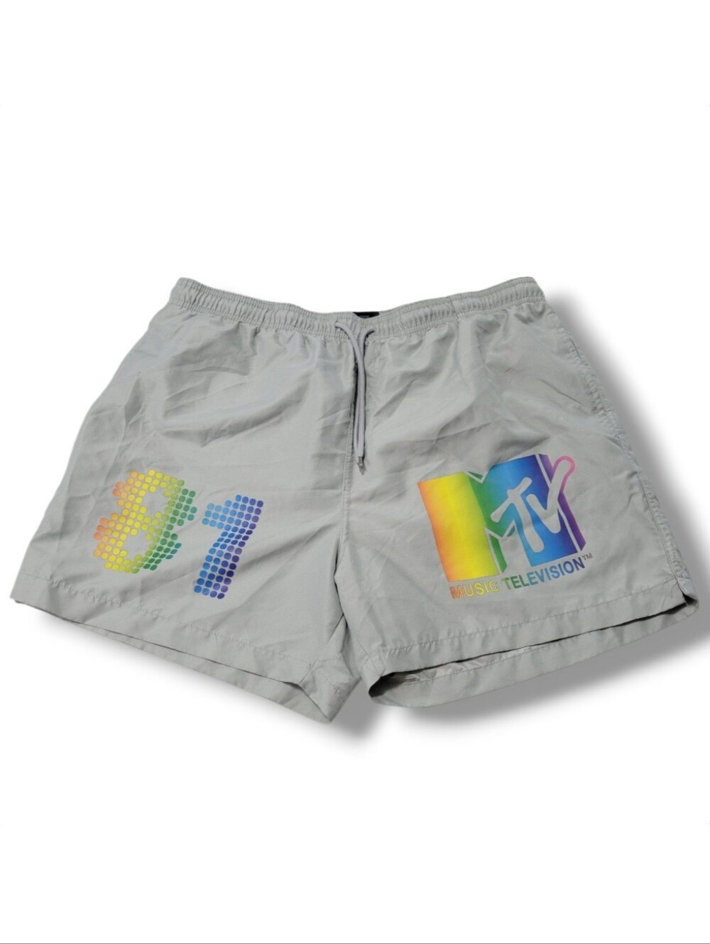 MTV Shorts Size XL Fits M/L W32"xL4.5" Mens MTV Swim Trunks Swimwear Swim Shorts